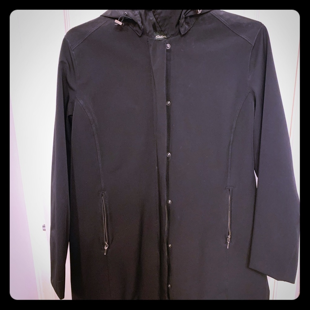 Long, Hooded Eddie Bauer raincoat